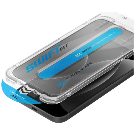 iPhone 18 Pro Max UNIQ Optix SwiftFit Vivid DX2 privátne tvrdené sklo s aplikátorom - 3