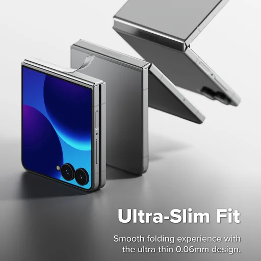 Samsung Galaxy Z Flip8 priehľadná fólia Ringke Hinge Dual Easy Film (2 ks) - 6