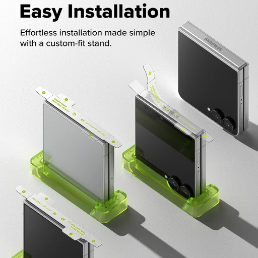 Samsung Galaxy Z Flip8 priehľadná fólia Ringke Hinge Dual Easy Film (2 ks) - 7