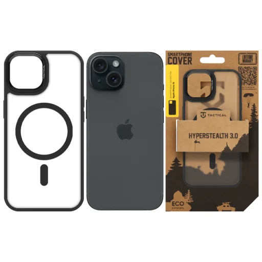 Apple iPhone 15 asfaltovo sivý Tactical MagForce Hyperstealth 3.0 zadný kryt - 6