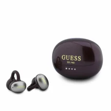 Guess Metallic Finish Classic Logo OWS bezdrôtové slúchadlá, bordové