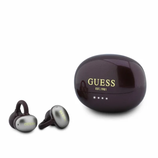 Guess Metallic Finish Classic Logo OWS bezdrôtové slúchadlá, bordové - 1