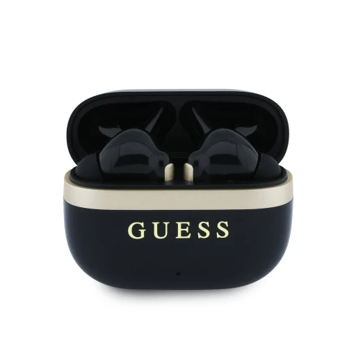 Guess Gold Line Glossy Finish TWS bezdrôtové slúchadlá, čierne - 2