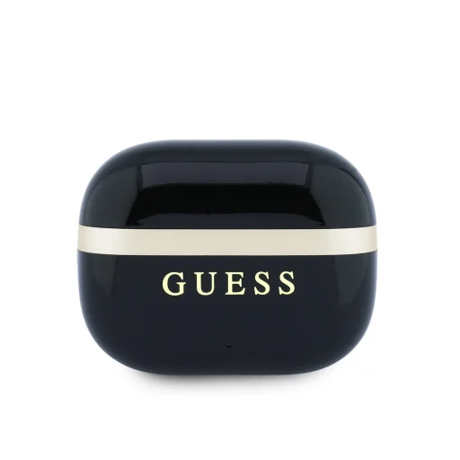 Guess Gold Line Glossy Finish TWS bezdrôtové slúchadlá, čierne - 3