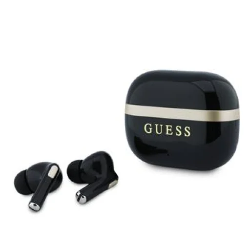 Guess Gold Line Glossy Finish TWS bezdrôtové slúchadlá, čierne - 1