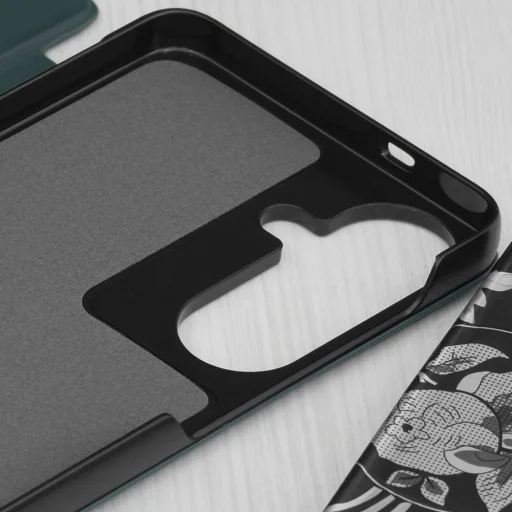 Samsung Galaxy S26 Plus tmavozelené bočné otváracie flipové puzdro Techsuit eFold Series - 3