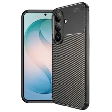 Čierne puzdro Techsuit CarbonFiber pre Samsung Galaxy S26 Plus