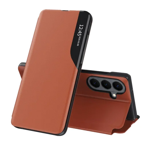 Samsung Galaxy S26 Plus oranžové inteligentné knižkové puzdro Techsuit eFold Series - 1