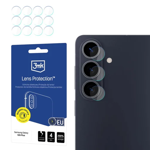 Samsung Galaxy S26 Plus átlátszó 3mk Lens Protection kameravédő fólia, 4 db-os csomag - 1