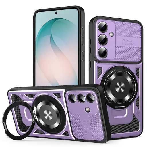 Nárazuvzdorné puzdro Techsuit RuggedCam pre Samsung Galaxy S26 Plus, fialové - 1