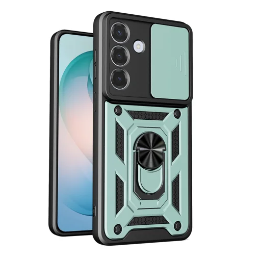 Samsung Galaxy S26 Plus zelené puzdro Techsuit CamShield Series so zabudovaným stojanom - 1
