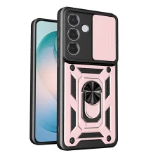 Ochranný kryt Techsuit CamShield pre Samsung Galaxy S26 Plus s prstencovým stojanom, ružovozlatý
