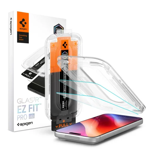 Apple iPhone 16 Pro Max / 17 Pro Max / 18 Pro Max Spigen Glas.tR EZ Fit Pro AC edzett üveg, 2 db-os csomag, átlátszó - 1