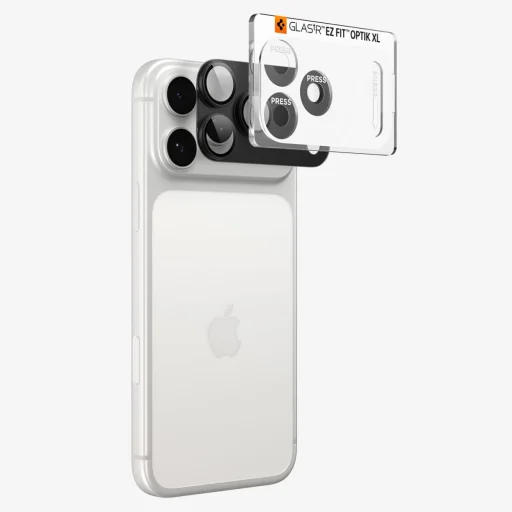 iPhone 18 Pro tmavosivé Spigen Optik Pro XL Glas.tR EZ Fit ochranné tvrdené sklo na fotoaparát - 5