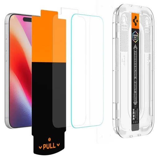 Apple iPhone 16 Pro / 17 / 17 Pro / 18 Pro Spigen Glas.tR EZ Fit Pro AC tvrdené sklo, 2 ks, číre - 2