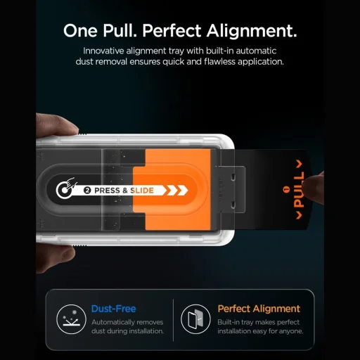 Apple iPhone 16 Pro / 17 / 17 Pro / 18 Pro Spigen Glas.tR EZ Fit Pro AC tvrdené sklo, 2 ks, číre - 9