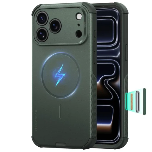 Apple iPhone 17 Pro / 18 Pro zelené ESR Cyber Tough MagSafe nárazuvzdorné puzdro - 1