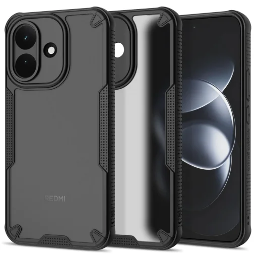 Xiaomi Redmi Note 17 Pro 5G Matte Black Tech-Protect Rugged Shield puzdro - 1