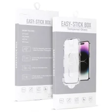 Apple iPhone 17 Pro / 18 Pro Full Glue tvrdené sklo s čiernym rámom a inštalačným rámčekom Easy-Stick