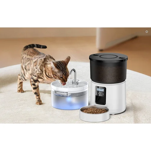 ROJECO Button automatický dávkovač krmiva (3 l) a fontána na pitie (2 l) - 2