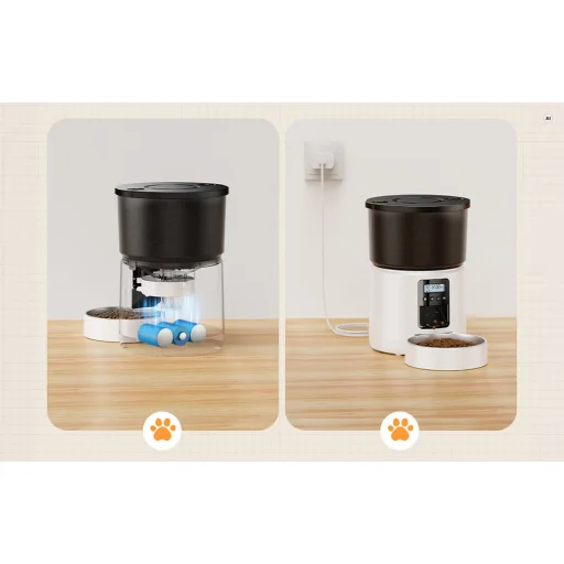 ROJECO Button automatický dávkovač krmiva (3 l) a fontána na pitie (2 l) - 7