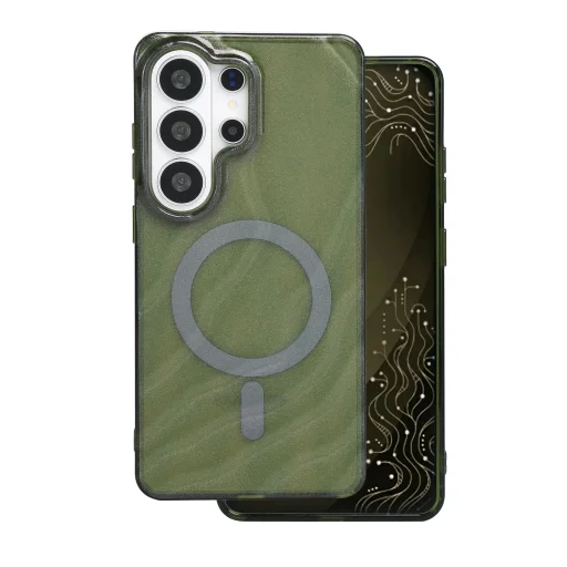 Puzdro Tecto Shield Desert Mag pre Samsung Galaxy S26 Ultra, tmavo olivovozelená - 2