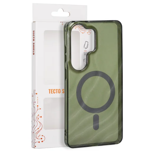 Puzdro Tecto Shield Desert Mag pre Samsung Galaxy S26 Ultra, tmavo olivovozelená - 1