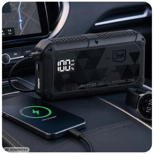 3MK Motio HyperBoost Flow prenosný štartovací zdroj a powerbanka so svietidlom - 1500A, 10 000 mAh - 4