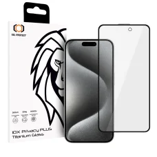 iPhone 16 Pro / iPhone 17 Tel Protect 10X Privacy Titanium betekintésgátló edzett üveg