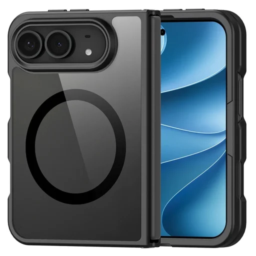 iPhone Duo čierne ochranné puzdro Dux Ducis Aimo MagSafe bez ochrany pántov - 1