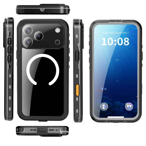 iPhone 18 Pro / iPhone 17 Pro čierne ShellBox vodotesné IP68 puzdro - 7