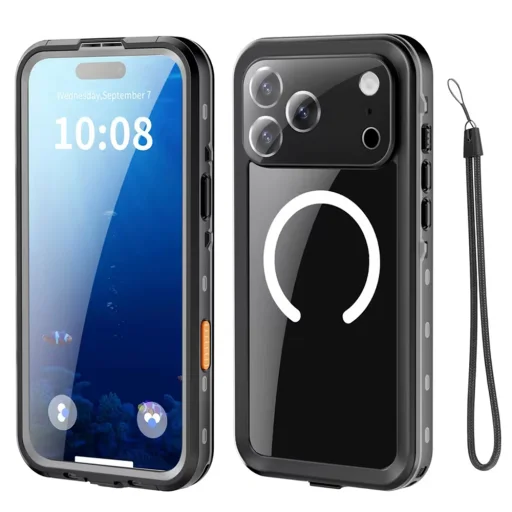iPhone 18 Pro Max / iPhone 17 Pro Max fekete ShellBox IP68 vízálló tok - 2