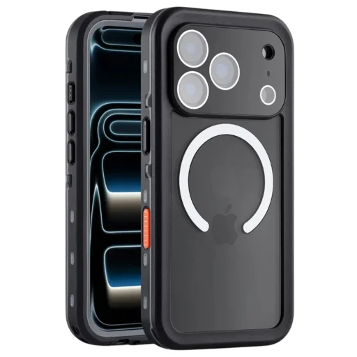 iPhone 18 Pro Max / iPhone 17 Pro Max fekete ShellBox IP68 vízálló tok - 3