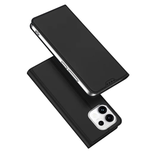 Oppo Reno16 F / Oppo Reno16 FS fekete Dux Ducis Skin Pro oldalra nyíló tok - 1