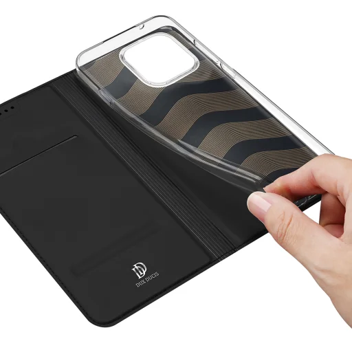 Oppo Reno16 F / Oppo Reno16 FS fekete Dux Ducis Skin Pro oldalra nyíló tok - 2