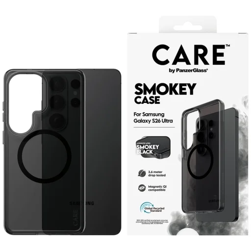 Samsung Galaxy S26 Ultra dymový / čierny zadný kryt CARE by PanzerGlass Urban Explorer s podporou Qi - 1