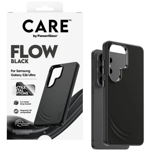 Samsung Galaxy S26 Ultra fekete CARE by PanzerGlass Flow Qi szilikontok - 5