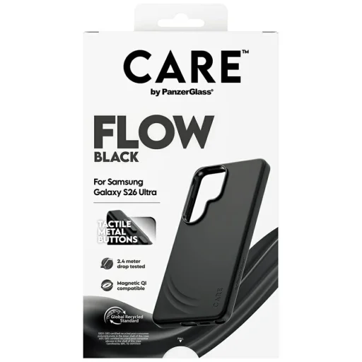 Samsung Galaxy S26 Ultra fekete CARE by PanzerGlass Flow Qi szilikontok - 6