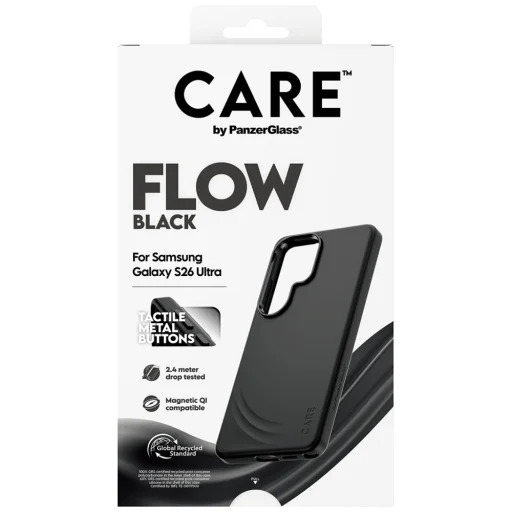 Samsung Galaxy S26 Ultra fekete CARE by PanzerGlass Flow Qi szilikontok - 3