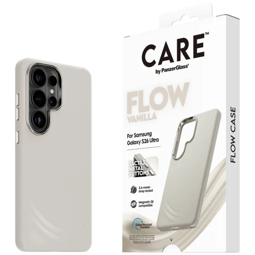 Samsung Galaxy S26 Ultra vanília CARE by PanzerGlass Flow Qi szilikon tok - 5