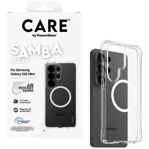 Samsung Galaxy S26 Ultra CARE by PanzerGlass Samba Qi nárazuvzdorný transparentný zadný kryt - 4