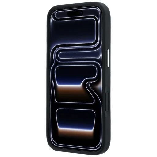 iPhone 18 Pro čierny Karl Lagerfeld PU Saffiano Ring Stand MagSafe kryt - 5