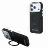 iPhone 18 Pro fekete Karl Lagerfeld PU Saffiano Ring Stand MagSafe tok thumbnail