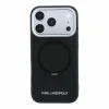 iPhone 18 Pro fekete Karl Lagerfeld PU Saffiano Ring Stand MagSafe tok thumbnail