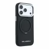 iPhone 18 Pro fekete Karl Lagerfeld PU Saffiano Ring Stand MagSafe tok thumbnail
