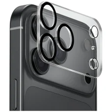 iPhone 17 Pro Max kristálytiszta UNIQ Optix Clearshield Frameguard kameralencse-védő applikátorral