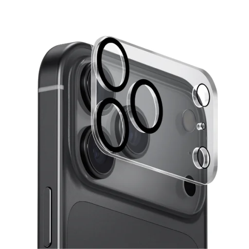 iPhone 17 Pro Max kristálytiszta UNIQ Optix Clearshield Frameguard kameralencse-védő applikátorral - 3