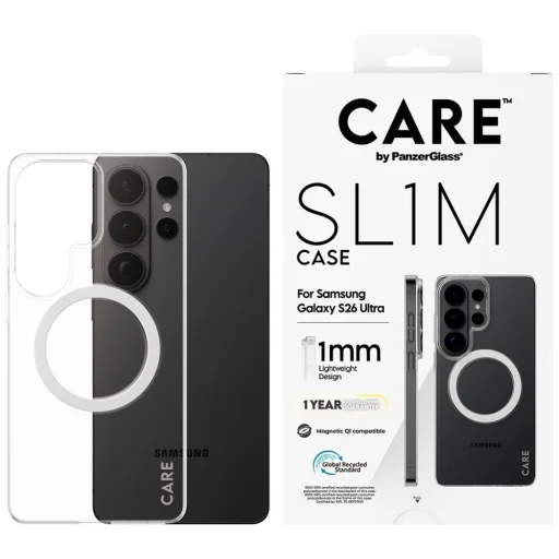 Samsung Galaxy S26 Ultra átlátszó CARE by PanzerGlass SL1M tok - 1
