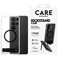Samsung Galaxy S26 Ultra CARE by PanzerGlass Urban Explorer tok, átlátszó, fekete kitámasztóval