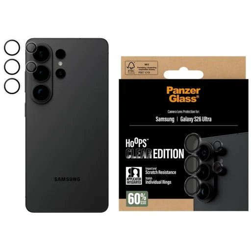 Samsung Galaxy S26 Ultra PanzerGlass Hoops Lens Protector tvrdené sklo na šošovku fotoaparátu tra - 1